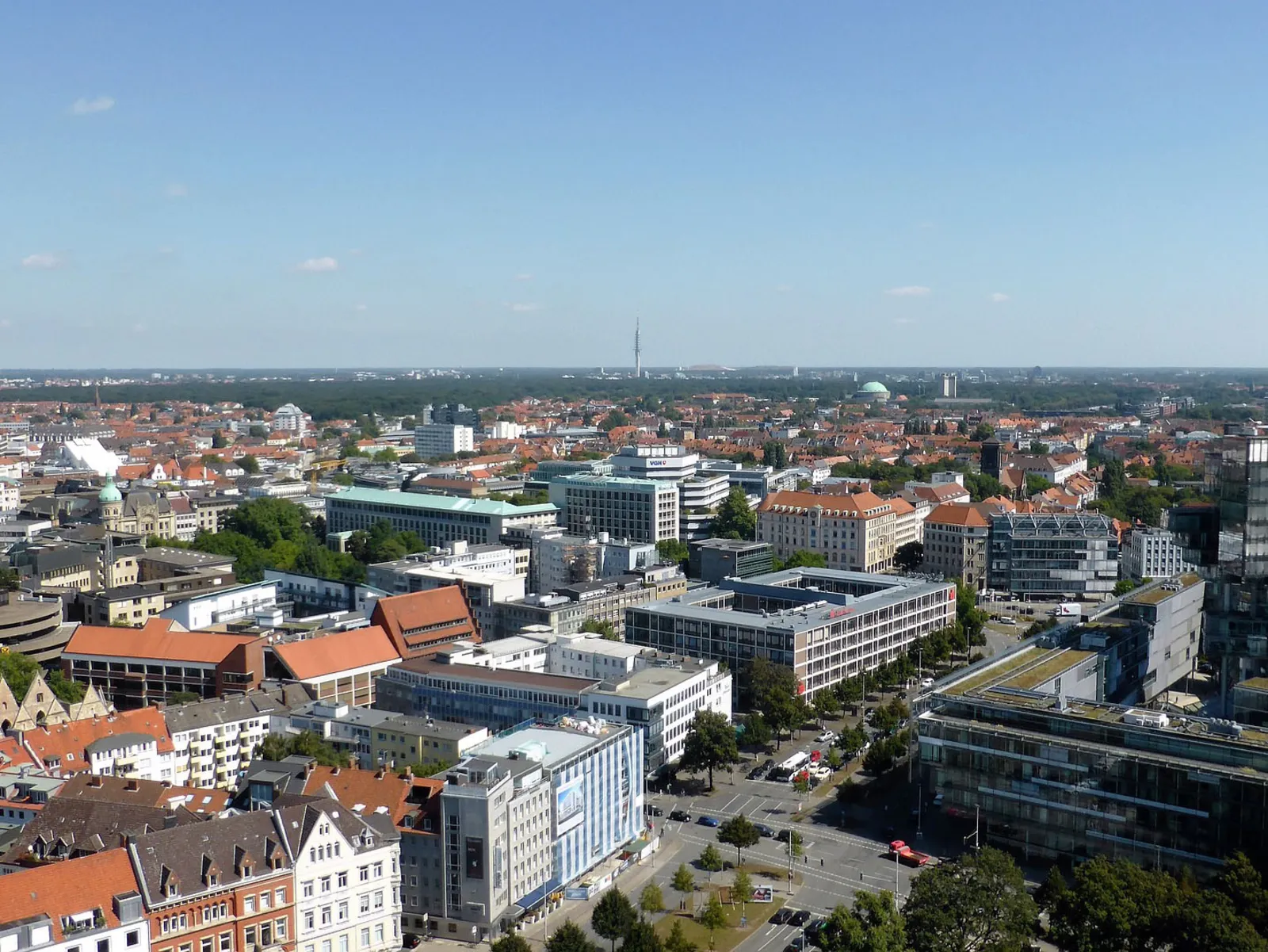 Ein Teil Hannovers von oben.